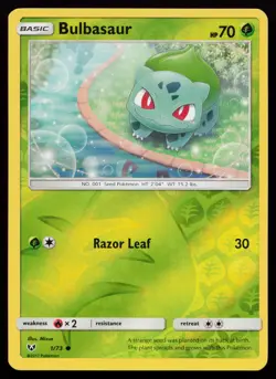 Bulbasaur 1/73 Common Shining Legends Reverse Holo Pokemon Card - Image 1