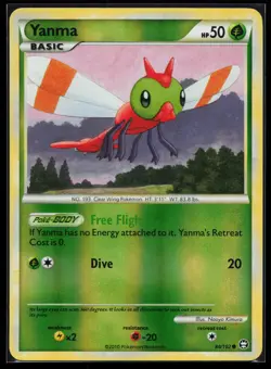 Yanma 84/102 Common Triumphant Reverse Holo Pokemon Card - Image 1