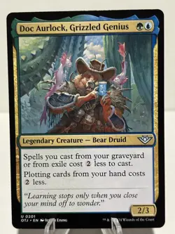 Doc Aurlock, Grizzled Genius 201 U Outlaws of Thunder Junction NM MTG - Image 1
