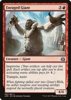 Foil Enraged Giant - Aether Revolt | MTG Card - Image 1