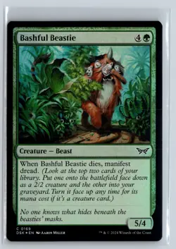 FOIL Bashful Beastie Duskmourn Common - MTG Magic the Gathering Card - Image 1