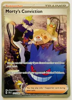 Mortys Conviction 211/162 Temporal Forces Illustration Full Art Pokemon - Image 1