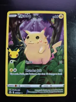 Pokemon Celebrations Pikachu Full Art Holo 05/25 NM 25th Anniversary! ⚡ - Image 1