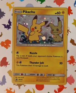 Pokemon TCG Pikachu SM162 Cosmos Holo Promo Sun Moon Team Up English 2019 - Image 1