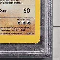 Machamp Miscut Error 1st Ed Base Set Pokemon Card PSA 5 8/102 - Image 3