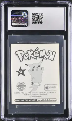 1998 Pokemon Merlin Series 1 Pikachu S25 CGC GEM MINT 10 Graded Slab - Image 2