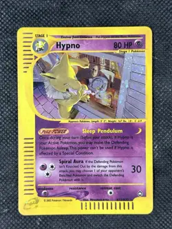 HYPNO - Holo #H12/H32 Pokemon 2003 Aquapolis - NM w/ Swirl! - Image 3