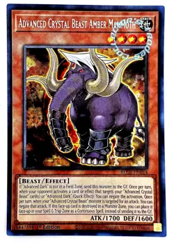 "Advanced Crystal Beast Amber Mammoth"BLCR-EN014(ScR)Yugioh! BOL:Crystal Revenge - Image 1
