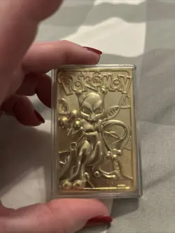 1999 Pokemon Mewtwo 23 Karat Gold Plated Special Edition Trading Card Collect - Image 3