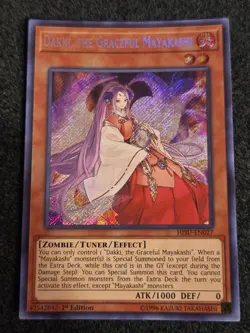 Yugioh Dakki, the Graceful Mayakashi HISU-EN027 Secret Rare 1st Ed NM - Image 1