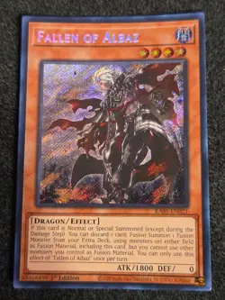 YuGiOh! - Fallen of Albaz RA01-EN021 Secret Rare 1st Edition Near Mint - Image 1