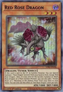 Red Rose Dragon (Purple) LDS2-EN108 - Ultra Rare - Near Mint 1st Edition YuGiOh! - Image 1