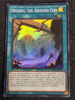 Yugioh! Obsidim, the Ashened City - PHNI-EN094 - Super Rare - 1st Edition Near M - Image 1