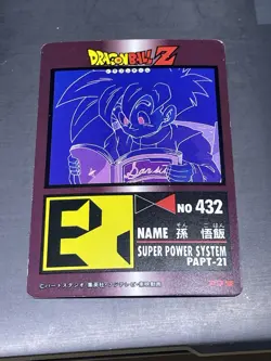 Dragon Ball Z Amada Super Power System #432 Son Gohan Vintage Japanese Card - Image 2