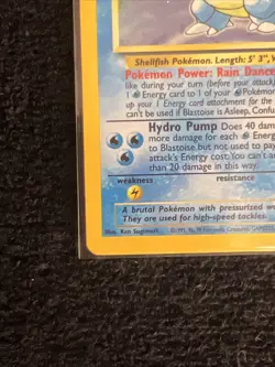 Pokemon Blastoise Holo Rare Card 2/130 - English Vintage - Base Set 2 - Image 2