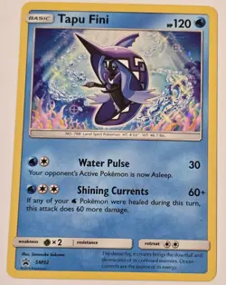 TAPU FINI SM92 Sun & Moon Black Star Promo Holo 2018 Pokemon Card Basic LP - Image 2