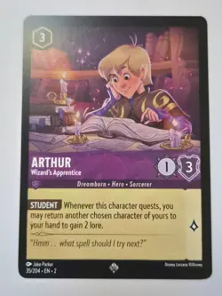 Disney Card Lorcana Chapter 2 Arthur 35/204 Super Rare TCG New English - Image 1