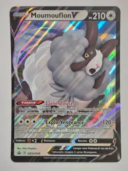 Card Pokemon Moumouflon V SWSH049 Jumbo Holo Promo EB4.5 French - Image 1