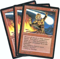 (3X) Omen of Fire - Alliances - MTG Magic the Gathering Card - Image 1