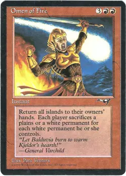 (3X) Omen of Fire - Alliances - MTG Magic the Gathering Card - Image 2