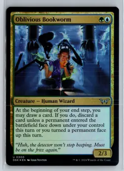 FOIL Oblivious Bookworm 300 Duskmourn - MTG Magic the Gathering Card - Image 1