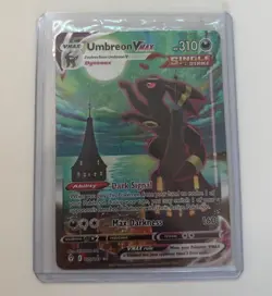 Umbreon VMax Alternate Art Pokemon Card Evolving Skies 215 Worn Edge - Image 1
