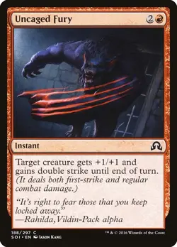 Foil Uncaged Fury - Shadows over Innistrad | MTG Card - Image 1