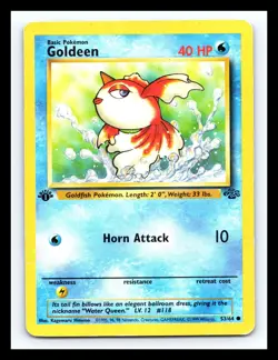 🔥 GOLDEEN 1ST EDITION NON HOLO - POKEMON TCG 1999 SET VINTAGE CARD # 53/64 - Image 1