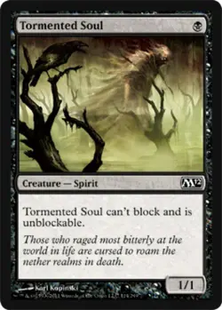 Tormented Soul - Light Play MTG Magic 2012 Core Set - Image 1