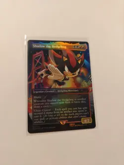 mtg Shadow the Hedgehog (Rainbow Foil) Secret Lair Drop Foil Magic The Gathering - Image 1