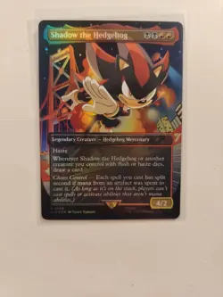 mtg Shadow the Hedgehog (Rainbow Foil) Secret Lair Drop Foil Magic The Gathering - Image 2