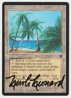 Signed Tolaria LP Legends English Artist Nicola Leonard 1994 MTG Magic Vintage! - Image 1