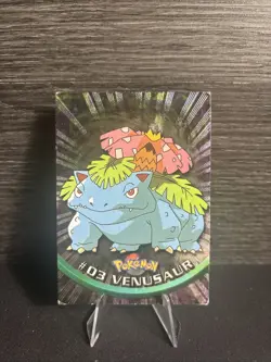 Pokemon Topps Chrome Venusaur #3 Card Foil Holo 2000 TV Animation Series 1 - Image 1