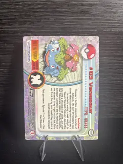 Pokemon Topps Chrome Venusaur #3 Card Foil Holo 2000 TV Animation Series 1 - Image 2