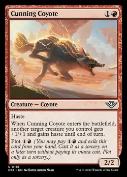 Cunning Coyote - Outlaws of Thunder Junction OTJ - MTG - LP Magic - 118 U - Image 1