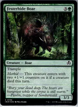 Festerhide Boar - 196 - Innistrad Remastered - Magic MTG - LP - B3G1 - Image 1