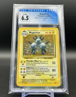 Vintage WOTC Pokemon Magneton - 1999 Base Set Holo #9/102 - CGC 6.5 Rare - Image 1