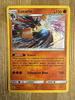 Lucario - SM54 - Black Star Holo Rare Promo - Pokemon Card - LP - Image 1