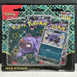 Pokemon TCG Scarlet & Violet Paldean Fates Tech Sticker Collection Maschiff NEW! - Image 1