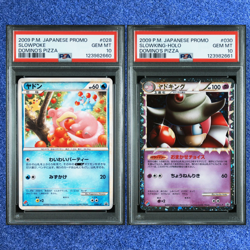PSA 10 POKEMON CRADS SLOWPOKE 028 SLOWKING 030 L-P DOMINO'S PIZZA PROMO SEQ SET - Image 1