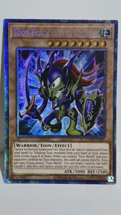 Yugioh 2020 Toon Black Luster Soldier TOCH-EN001 Collectors Rare Unlimited MP - Image 1