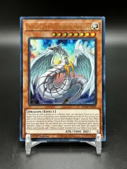 Yugioh Crystal Beast Rainbow Dragon SDCB-EN044 Ultra Rare 1st Ed NM 25th - Image 1