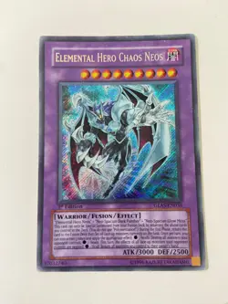 Yugioh Elemental Hero Chaos Neos GLAS-EN036 Secret Rare 1st Edition - MP - Image 1