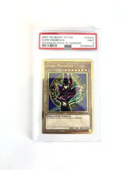 PSA 9 Dark Magician MGED-EN002 Yugioh Maximum Gold El Dorado 1st Edition - Image 1