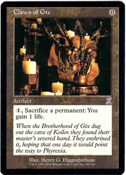 (2X) Claws of Gix Time Spiral Timeshifted - MTG Magic the Gathering Card - Image 1