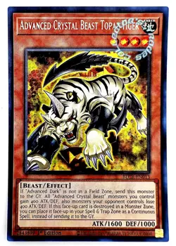 "Advanced Crystal Beast Topaz Tiger" BLCR-EN013 (ScR)Yugioh! BOL:Crystal Revenge - Image 1