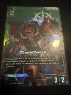 Char’s Zaku II Alt Art Gundam Card Game ST93-006 LR+ - Image 1