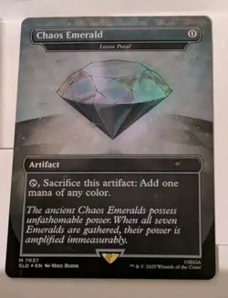 MTG - Chaos Emerald (7037) White Foil - Lotus Petal - Sonic Secret Lair - NM - Image 1
