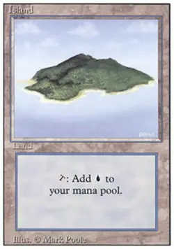 Island B - Light Play MTG Revised - Image 1