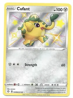 Cufant SV090/SV122 Shining Fates: Shiny Vault Holo Shiny Rare Pokemon TCG - NM - Image 1